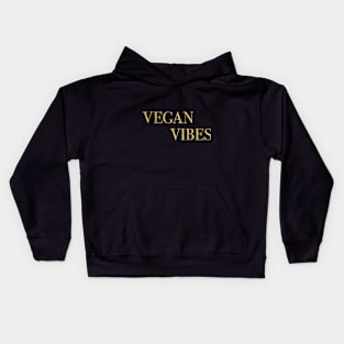 Vegan Vibes in Gold Kids Hoodie